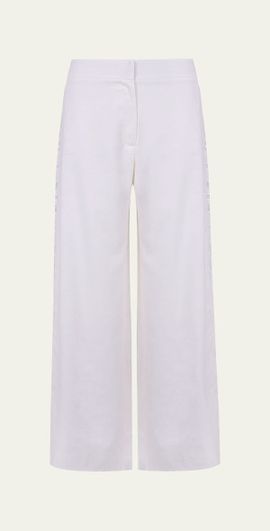 Vix Solid Bree Geometric Embroidered Pants