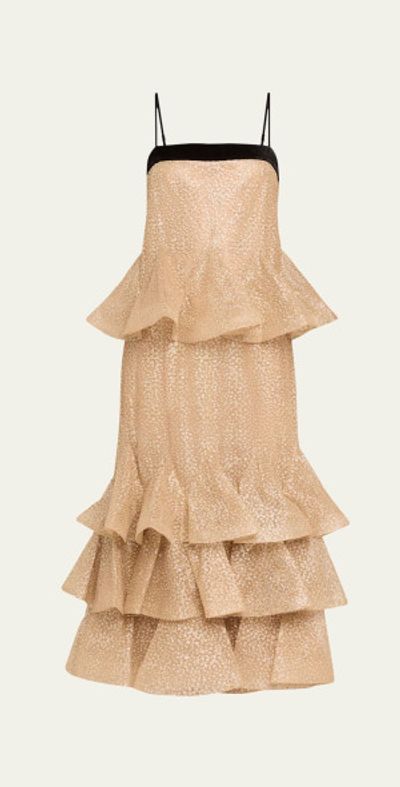 Zimmermann - Pavilion Glitter Flutter Slip Dress