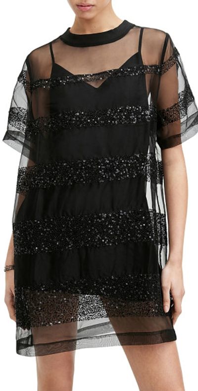 retrofete black mini dress Retrofête // Crystal Embellished Mini Dress – VSP Consignment