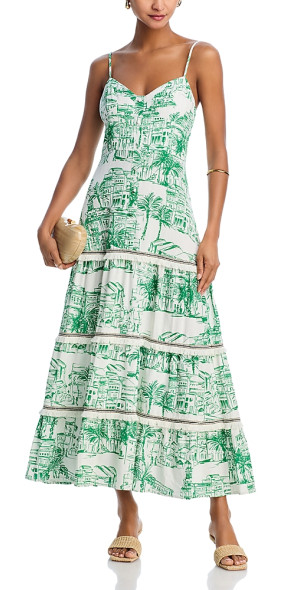 Kayleen Dress in Aqua Palm main image 1
