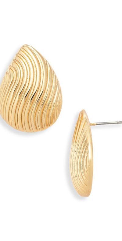 Aqua Aqua Wavy Shell Drop Earrings