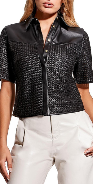 As By Df - As by Df Piazza Upcycled Leather Shirt