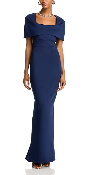 green emerald velvet dress Strapless Silk Faille Column Gown – ALEXIA MARÍA main image 0
