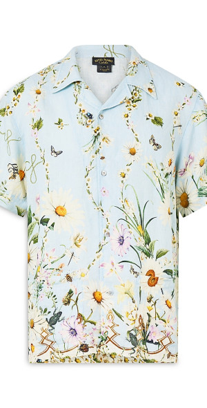 Short Sleeve Cabana Shirt A Tiled Wonderland - Camilla
