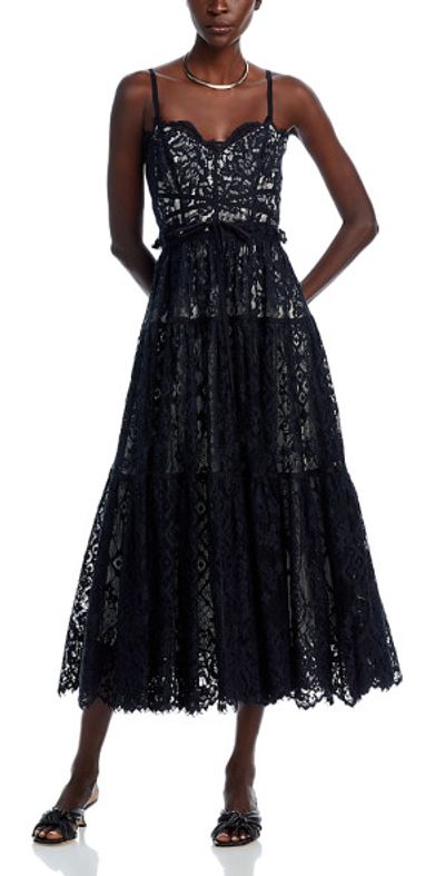 blue lace dress with jacket Navy Blue Long Lace Duster – Boho Pucker Jacket for Women | Made in USA main image 1