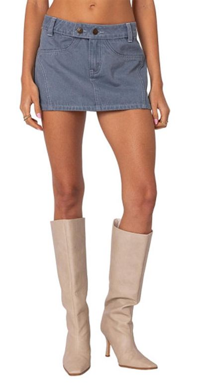 Edikted Edikted Louisa Denim Mini Skirt
