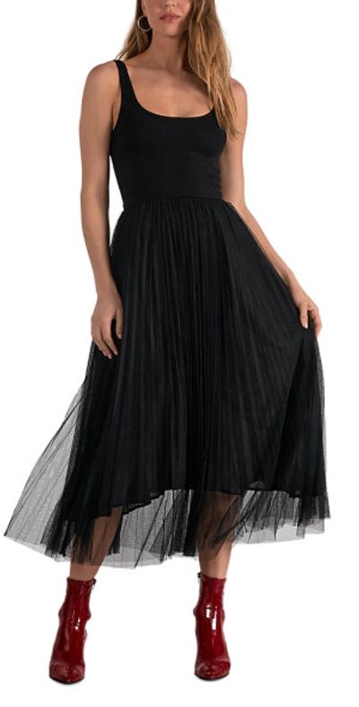 Elan Elan Mixed Media Dress