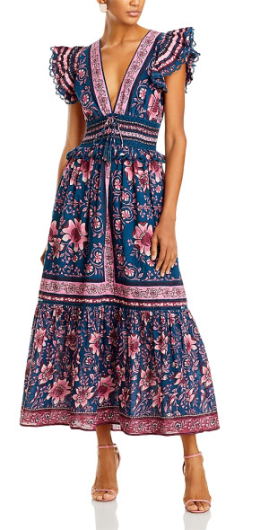 Farm Rio - Anika Cotton Printed Midi Dress