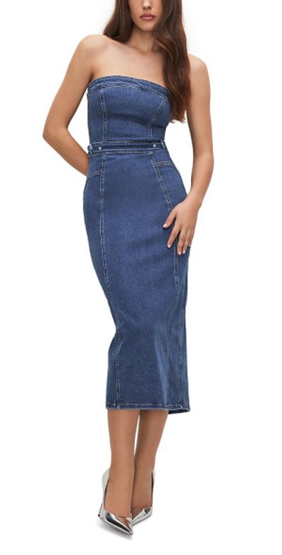 miu miu denim dress MIU MIU Logo-print Denim Dress • SneakerSouqq main image 1