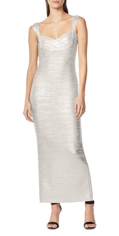 green emerald velvet dress ICON SWEETHEART MIDI DRESS – HERVÉ LÉGER main image 0