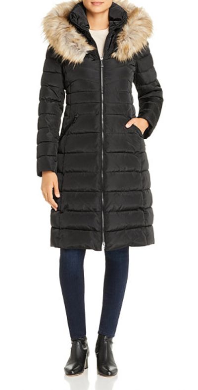 Laundry By Shelli Segal Laundry by Shelli Segal Faux Fur Trim Puffer Coat
