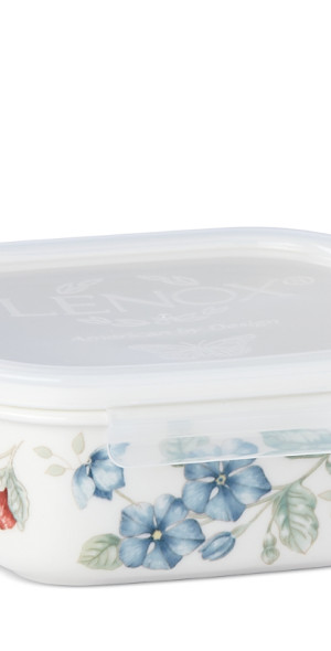 Lenox Butterfly Meadow Bread Basket - Porcelain Serving Basket, 10" Long, 56 Oz Capacity, Microwave Safe