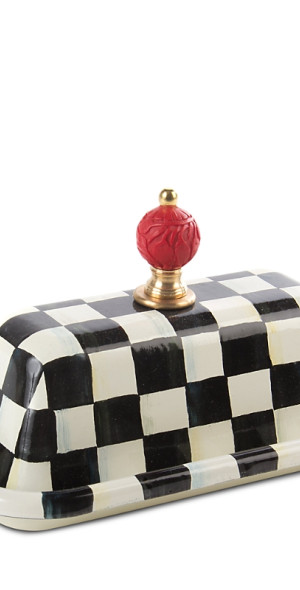 Figurine Mackenzie-Childs Santa & Company Motif Courtly Check - Déco