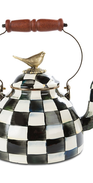 Mackenzie-childs - Mackenzie-Childs Courtly Check Enamel 3 Qt. Tea