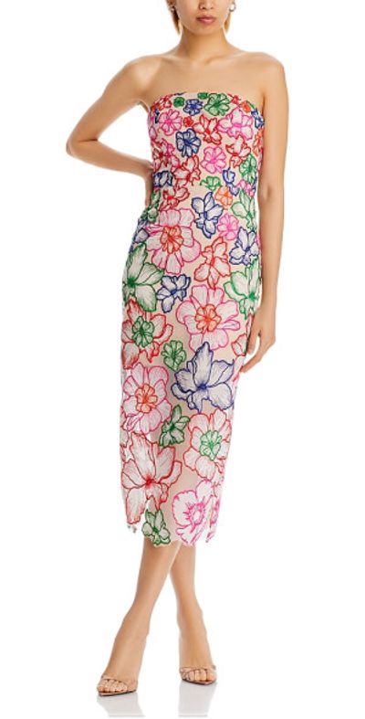 embroidered back cutout midi dress Bailee Open Back Embroidered Bodycon Mini Dress • Shop American Threads Blue / S