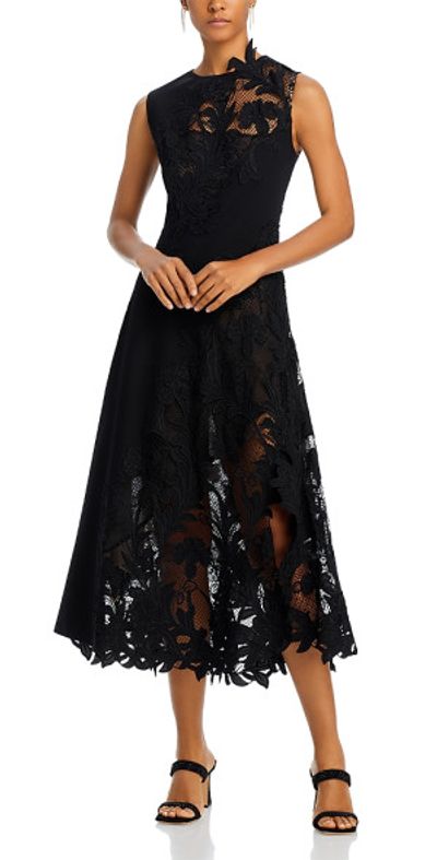 she and sky lace dress She & Sky Puff Sleeve 3D Flower Mesh Mini Easter Dress S
