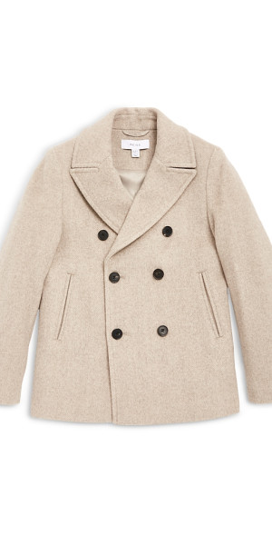 Cat & Jack Boys' Solid Pea Coat - Recycled Polyester Blend - Size? (NWT)