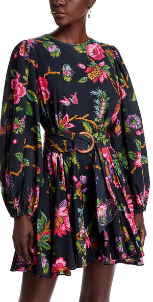 Rhode - Jenny Floral Balloon Sleeve Mini Dress