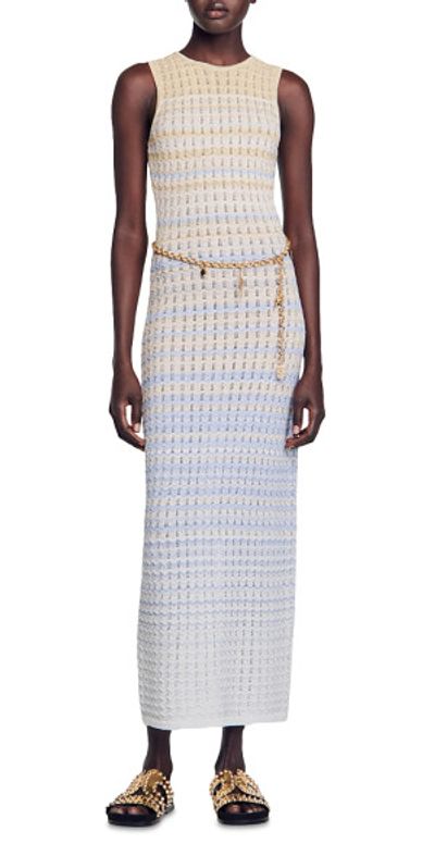 Sandro - Zade Pointelle Knit Maxi Dress Sandro - Zade Pointelle Knit Maxi Dress