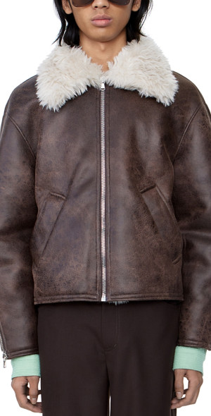 Sefr - Asante Faux Fur Aviator Jacket