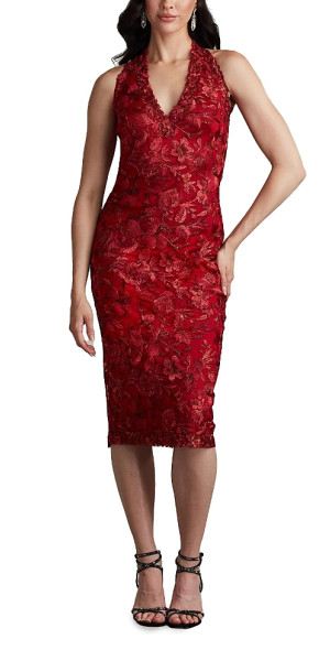【Tadashi Shoji】Carlyle Embroidered Halter Dress Wattana Tulle Halter Gown | Tadashi Shoji