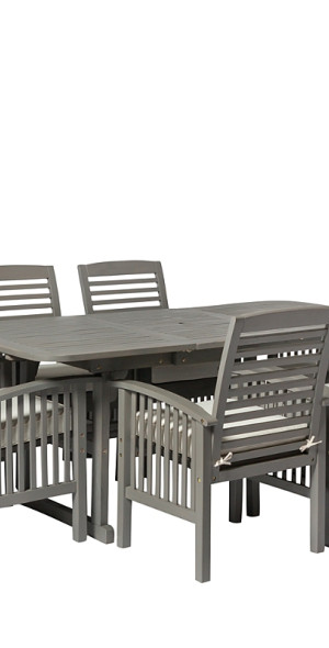 Walker Edison - 7 Piece Classic Outdoor Patio Dining Set