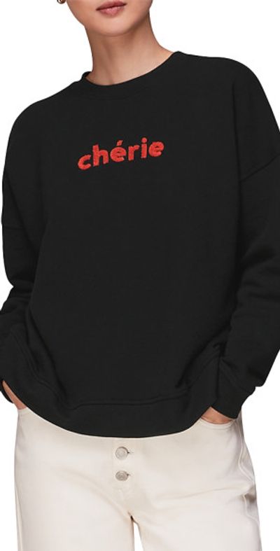 Whistles Whistles Cotton Cherie Logo Sweatshirt