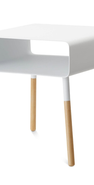 Aazon.co: YAAZAKI Hoe Plain etal Pedestal Table Tray with Wooden