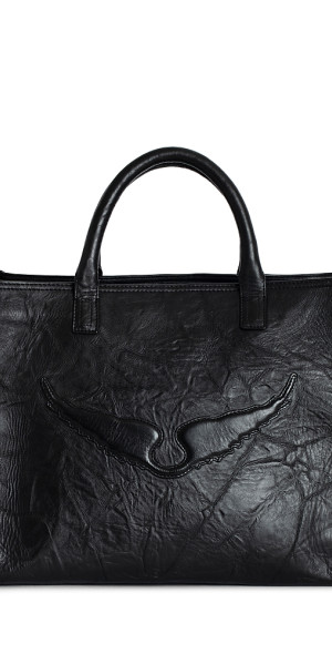 Zadig & Voltaire - Angel Wings Crinkle Leather Tote Bag