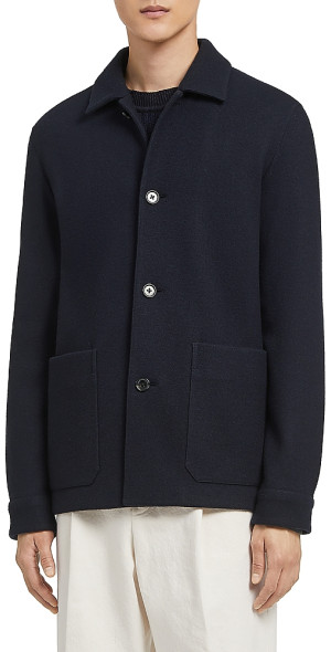 0099~ZEGNA Z Wool and Cashmere 3 Button Coat