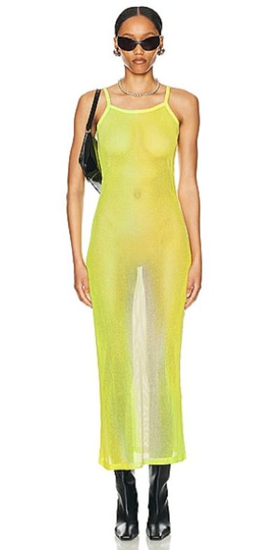 yellow see through dress sheer Yellow / M Named for her grandmother Vintage Yellow Sheer Dress With