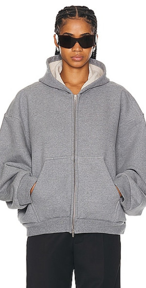 【関税&送料込】Balenciaga Grigio Chiusura Con Zip A Doppio Balenciaga Copyright Small Logo Zipped Hoodie | eBay