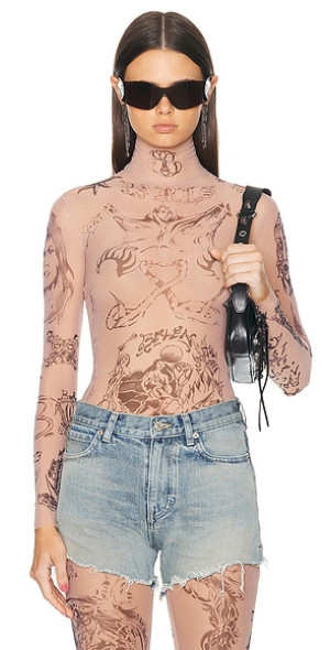 Balenciaga Balenciaga Tattoo Long Sleeve Top