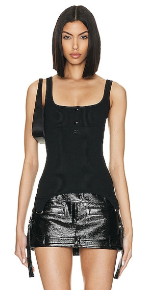トップス Courreges Paris main TANK SUSPENDERS Courreges - Tank Suspenders 90's Rib Top
