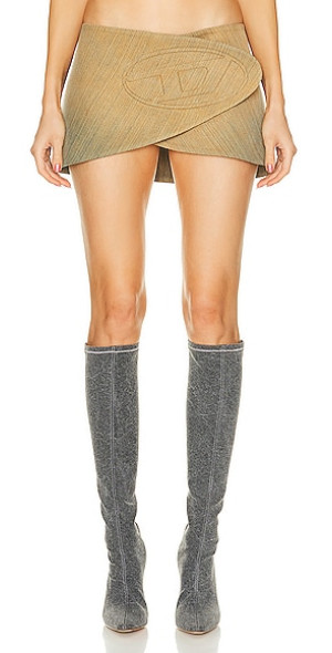 diesel brown b berny belt miniskirt