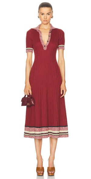 ワンピース ETRO SS25 Etro Knit Midi Dress (WRKA0078 AK542 X0802) Brown Printed crepe midi dress | ETRO | NET-A-PORTER