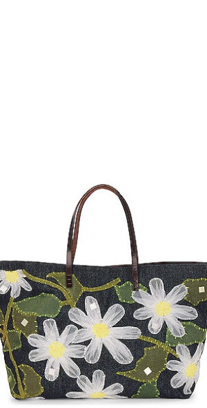 トートバッグ Fendi Embroidered Denim Summer Shopping Bag Fendi Embroderied denim Tote Bag | Grailed