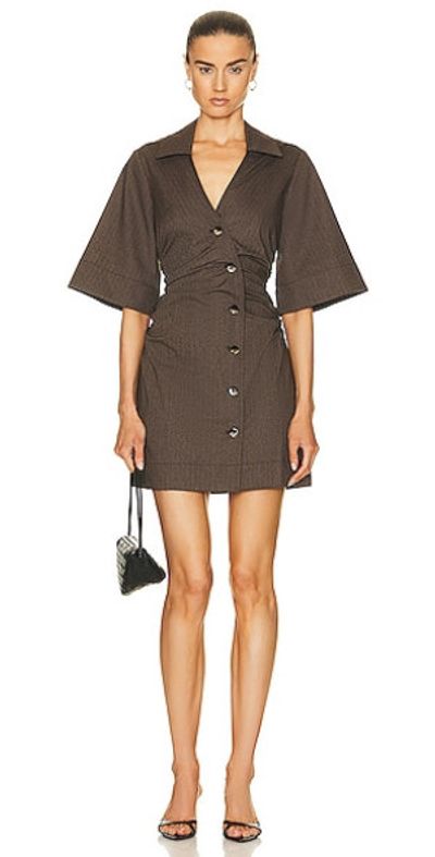 ganni suiting mini dress $375 GANNI Jacquard Suiting Mini Dress | Lemon Zest