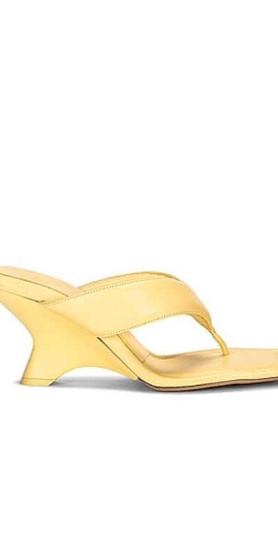 GIA BORGHINI GIA BORGHINI Leather Thong Wedge Sandal