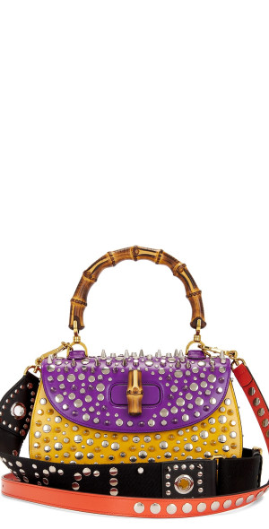 gucci - Gucci Bamboo 2 Way Studded Handbag