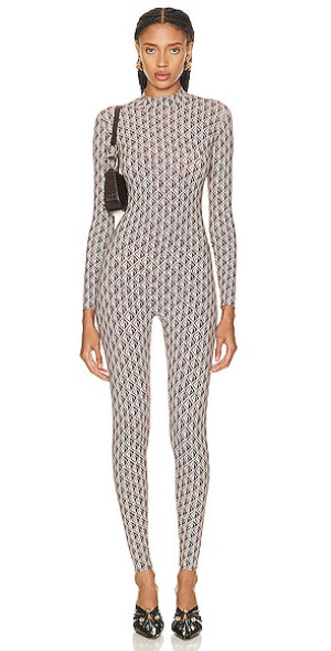 Marine Serre - Regenerated Moon Diamant Jersey Catsuit