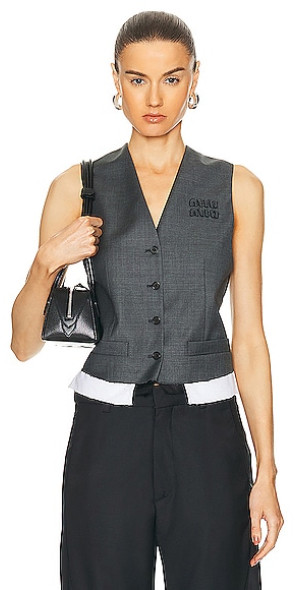 トップス Miu Miu S/S 2000 Vest Miu Miu Spring 2000 Utility Vest Top – velvetknife
