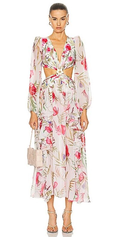 white christmas dresses CROCHET BLOOM CUT OUT BEACH DRESS – PatBO main image 0