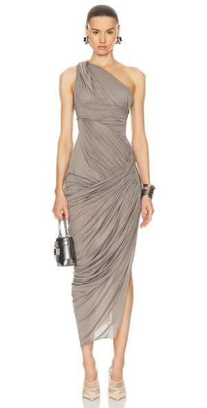 ◆送料・関税込み◆RICK OWENS 'Lido Draped'ロングドレス Rick Owens Lido Dress | Blue | FARFETCH