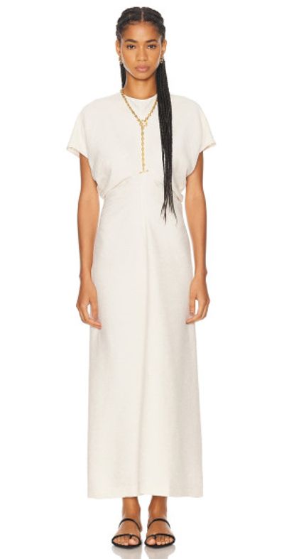 toteme slouch waist maxi dress Toteme Slouch Waist Dress Cream