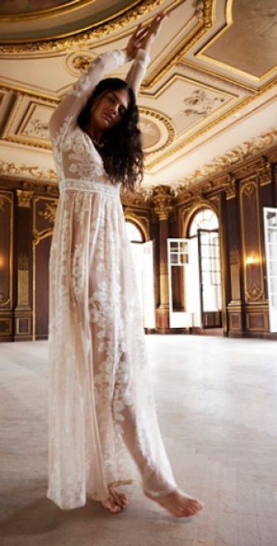 fitted lace wedding dress for Love & Lemons main image 1