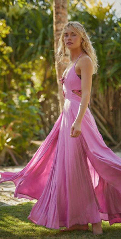 free-est Lille Maxi Dress by at Free People, Pink Frosting, L