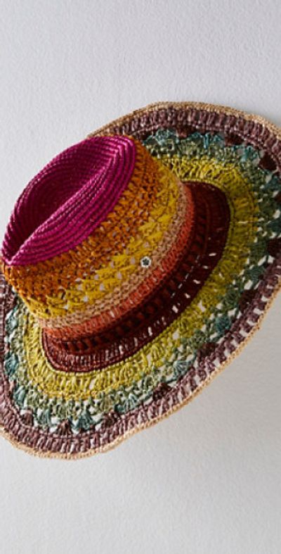 Free People Arlet Rainbow Crochet Hat