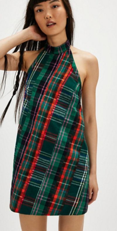 slim fit dress slacks Freya Plaid Midi Dress – Prism Boutique main image 0