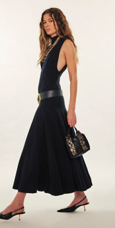sequin midi dress long sleeve TATIANA ANTIQUE GOLD / M